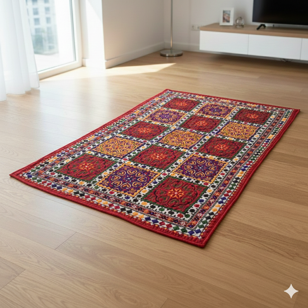 Heritage Square Motif Sindhi Ralli Quilt